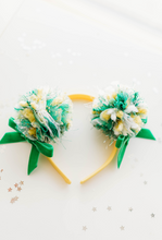 Load image into Gallery viewer, Game Day Sparkle Poms HEADBAND - Packer Princess Pom