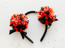 Load image into Gallery viewer, Game Day Sparkle Poms HEADBAND - Bulldog Babe Pom