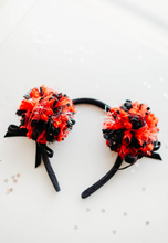 Load image into Gallery viewer, Game Day Sparkle Poms HEADBAND - Bulldog Babe Pom