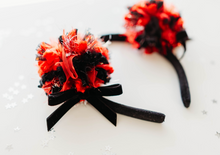 Load image into Gallery viewer, Game Day Sparkle Poms HEADBAND - Bulldog Babe Pom