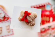 Load image into Gallery viewer, Teddy Bear Clip - Red Bow