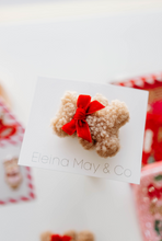 Load image into Gallery viewer, Teddy Bear Clip - Red Bow