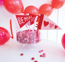 Load image into Gallery viewer, Valentine Mini Felt Pennant Banner (3) Set