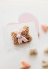 Load image into Gallery viewer, Teddy Bear Clip - Light Pink Bow