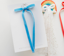 Load image into Gallery viewer, Tally hair bow - Celestial Blue