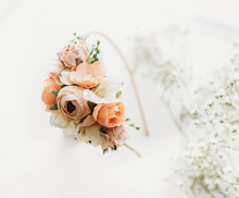 Load image into Gallery viewer, Leah Floral Headband - Peach Dreams