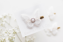 Load image into Gallery viewer, Butterfly Lace Clip -White