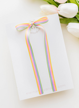 Load image into Gallery viewer, Tally hair bow - Pastel Rainbow