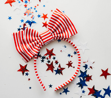 Load image into Gallery viewer, Opal Headband -Red Stripes -PREORDER