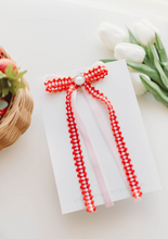 Load image into Gallery viewer, Winnie Bow - Berry Gingham Red/Pink