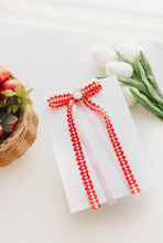 Load image into Gallery viewer, Winnie Bow - Berry Gingham Red/Pink