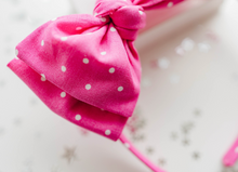 Load image into Gallery viewer, Sandy Headband - Hot Pink Dots