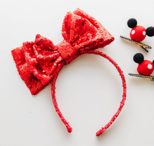 Load image into Gallery viewer, Opal Headband - Sparkly Red