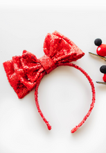Load image into Gallery viewer, Opal Headband - Sparkly Red