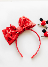 Load image into Gallery viewer, Opal Headband - Sparkly Red