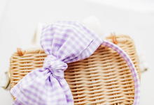 Load image into Gallery viewer, Sandy Headband - Gingham Purple