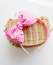 Load image into Gallery viewer, Sandy Headband - Gingham Hot Pink