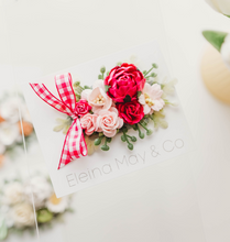 Load image into Gallery viewer, Bloom Hair Clip - Hot Pink Gingham