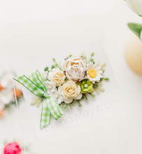 Load image into Gallery viewer, Bloom Hair Clip - Green Gingham