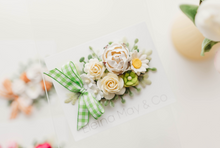 Load image into Gallery viewer, Bloom Hair Clip - Green Gingham