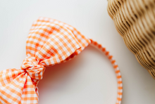 Load image into Gallery viewer, Sandy Headband - Gingham Orange
