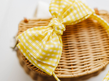 Load image into Gallery viewer, Sandy Headband - Gingham Yellow