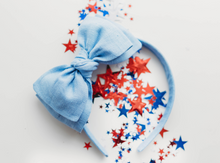 Load image into Gallery viewer, Sandy Headband - Light Blue Linen