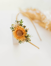 Load image into Gallery viewer, Sunflower Floral Headband - Gold