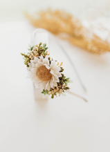 Load image into Gallery viewer, Sunflower Floral Headband - White