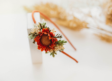 Load image into Gallery viewer, Sunflower Floral Headband - Rust
