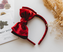 Load image into Gallery viewer, Sandy Headband - Silk Velvet Wine