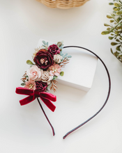 Load image into Gallery viewer, Ella Headband - Burgundy Blush