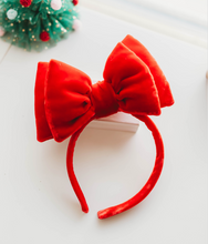 Load image into Gallery viewer, The Monroe Headband - Christmas Red Velvet
