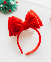 Load image into Gallery viewer, The Monroe Headband - Christmas Red Velvet