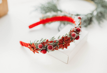 Load image into Gallery viewer, The Claire Floral Headband - Poinsettia