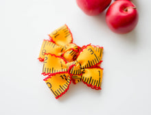Load image into Gallery viewer, Ruler Red Stitch Pigtail set of bows