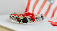 Load image into Gallery viewer, Red, White and Blue Floral Crown - PREORDER