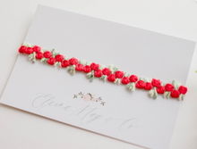 Load image into Gallery viewer, Red Roses Lace Headband