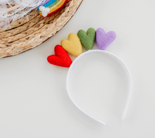 Load image into Gallery viewer, Sammy - Hearts Rainbow Headband