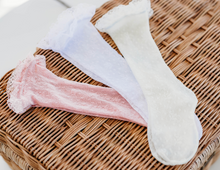 Load image into Gallery viewer, Carol Lace Floral Socks - Mauve