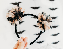 Load image into Gallery viewer, Wicked Pom Poms Headband - Blush Halloween