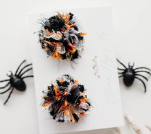 Load image into Gallery viewer, Wicked Pom Poms Pigtail Set - Rust Halloween