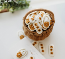Load image into Gallery viewer, Mustard Magnolia Crochet Set - Snaps