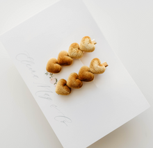 Load image into Gallery viewer, Heart Velvet Mustard - Large Clip SET