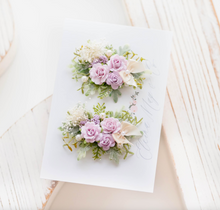 Load image into Gallery viewer, Calla Purple Floral Clips