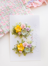 Load image into Gallery viewer, Sofia Floral Clips - Cherry Blossom Yellow