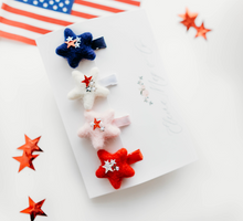 Load image into Gallery viewer, Star Sequin Clip Set - American Babe -PREORDER