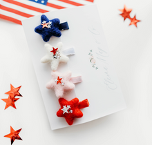Load image into Gallery viewer, Star Sequin Clip Set - American Babe -PREORDER