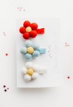 Load image into Gallery viewer, Daisy Felt Hair clip - Party in the USA -PREORDER