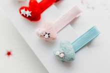 Load image into Gallery viewer, Lola Small Heart Clip SET - American Rainbow -PREORDER